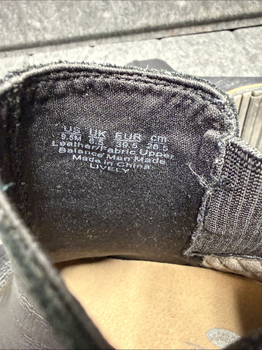 Dr. Scholl's Black Leather Ankle Booties with Lug Sole and Brown Trim - Picture 8 of 8